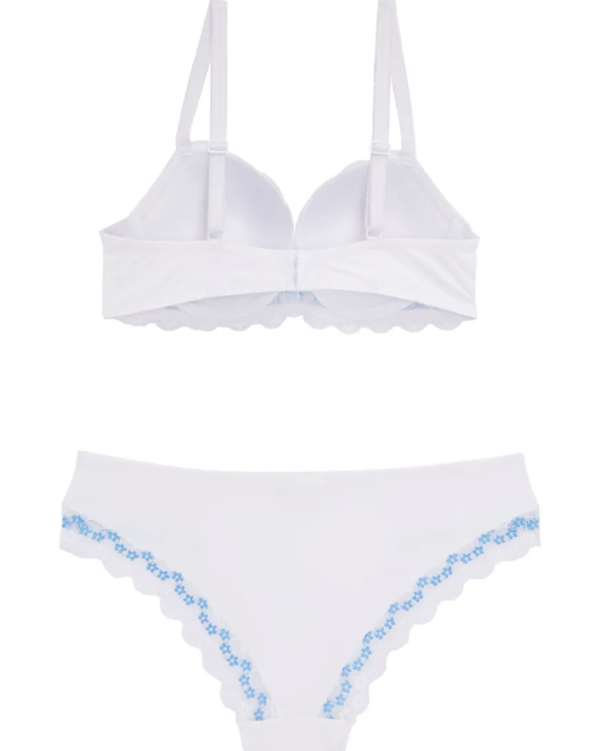Zweifarbiger Push-up-BH + Brazilian-Slip Janina, 2-tlg. Set-KiK Onlineshop Cheap